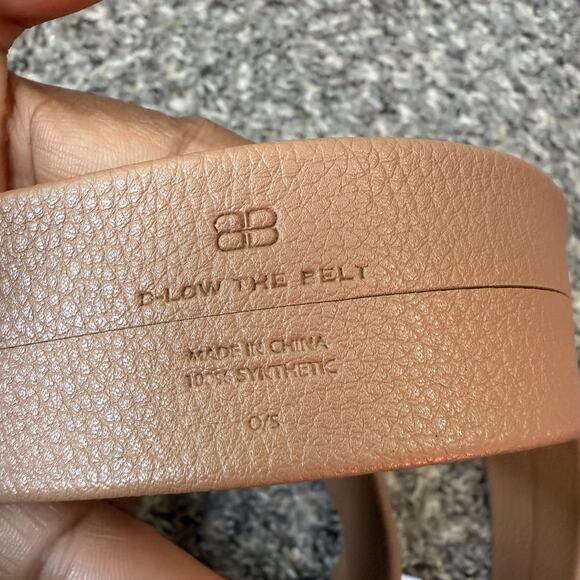 B-Low The Belt O/S Synthetic Vegan Leather Tan Brown Pebbled MIA Gold Buckle NEW